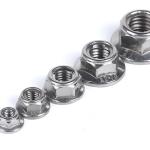 Stainless steel SS304 SS316 Bright DIN 6923 Hexagon Flange Nuts