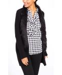 Women ' S Fur Collar Knit Cardigan Sweater 70 Wool 30 Cashmere Material