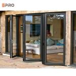 Waterproof Kitchen Aluminum Folding Doors Aluminum Balcony Folding Glass Door