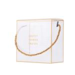Gold Logo Print Gift Handle PVC Clear Plastic Packaging Boxes