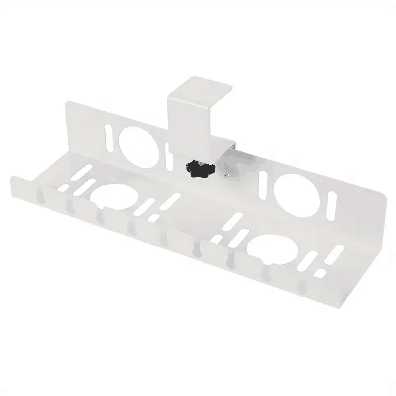 Organize Office Wires with Multifunctional Carbon Steel Under-Desk Cable Organizer