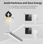 10A Fire Resistant ABS Homekit Smart Switch tempered Glass Panel Three On/Off