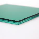 Fine Polished Edge French Green Hollow Laminated Safety Glass for Staircase