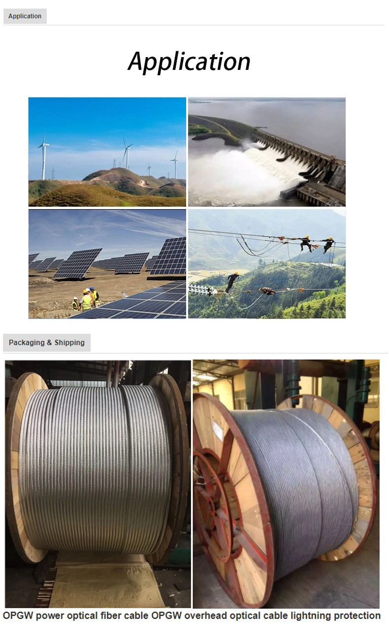 1000ft OPGW Fiber Optic Cable Single Mode Stainless Steel Tube Stranding