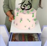 Surprise Cake Flower Chocolate Rose Packaging Paper Cardboard Rigid Birthday