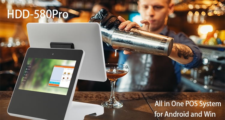 15.6" Full HD POS System with 11.6" 2nd Display and Capacitive Touch Screen 512GB SSD
