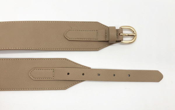 2 Inches Wide Women ’S Faux Leather Belt High Waist Belt With Pin Buckle