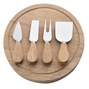 Wholesale Oak Handle Stainless Steel Cheese Knife Set Kitchen Cake Knife And Spatula Set from china suppliers