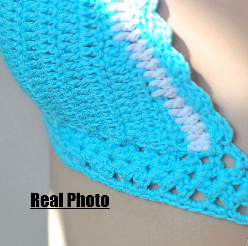 new summer style hand-knitted women swimsuit fashion underwear ladies hollow out crochet sexy bikini set beach wear