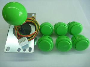 Wholesale USD31.95---SANWA Pack-1 Joystick and 6pcs OBSF30 sanwa push buttons green color from china suppliers