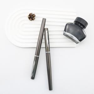 Wholesale Grey Metal Calligraphy Brush Pen Fountain Pen Style Soft Tip Brush Pen from china suppliers