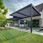 Fireproof Aluminum Retractable Pergola Faux Garden Landscape Pavilion