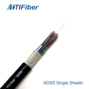 Wholesale ADSS G652D Aerial 24 Core Single Sheath Fiber Optic Cable from china suppliers