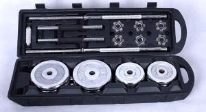 Wholesale cast iron chromed weight lifting adjustable dumbbell barbell sets 50kg for sale from china suppliers