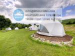 850gsm White PVC Coated Geodesic Luxury Dome Tents 5m Height