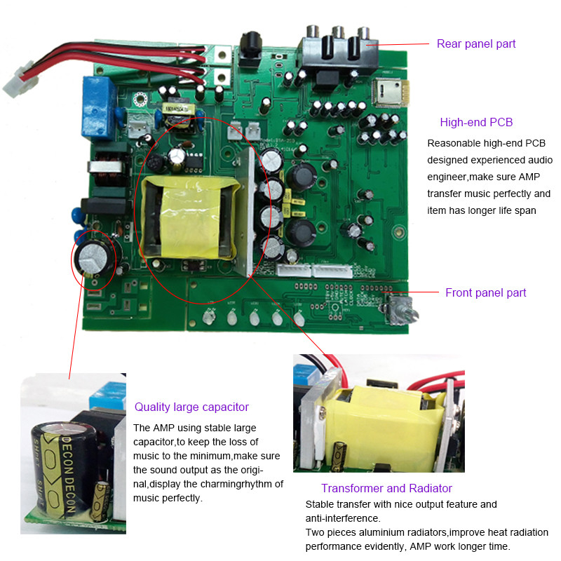 China Audio Supplier 2-ch Home Stereo Receiver 2x50 Watts HiFi Bluetooth Integrated Amplifier