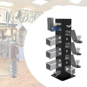 Wholesale 1&quot; 1.25&quot; 2&quot; Hitch Storage Rack Collector Heavy-duty Metal Garage 9 Hitch Storage Ground Mount Stand from china suppliers