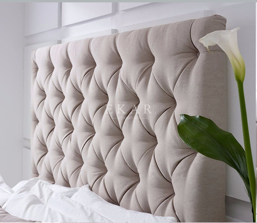 Wooden Bed Picture Button Tufted Headboards Bed