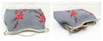 Purse retro frame and fabric Liberty Women's Noble Rose Embroidered Beaded