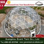 Steel Frame Transparent PVC Geodesic Dome Tent , Diameter 6m-12m