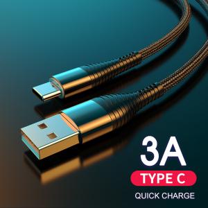 Wholesale 0.5m 1.2m 3A Type C Nylon Braided Fast Charging USB Cable from china suppliers