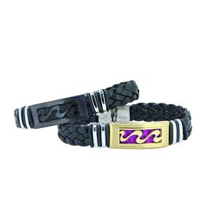 Wholesale Europ American Fashion Trendy Stainless Steel Geniune PU Leather Bracelet Bangle LBL65 from china suppliers