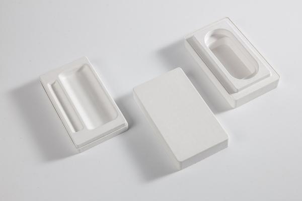 Trimmed Moulded Paper Packaging Sustainable Wet Press Pulp Tray 100% Plastic