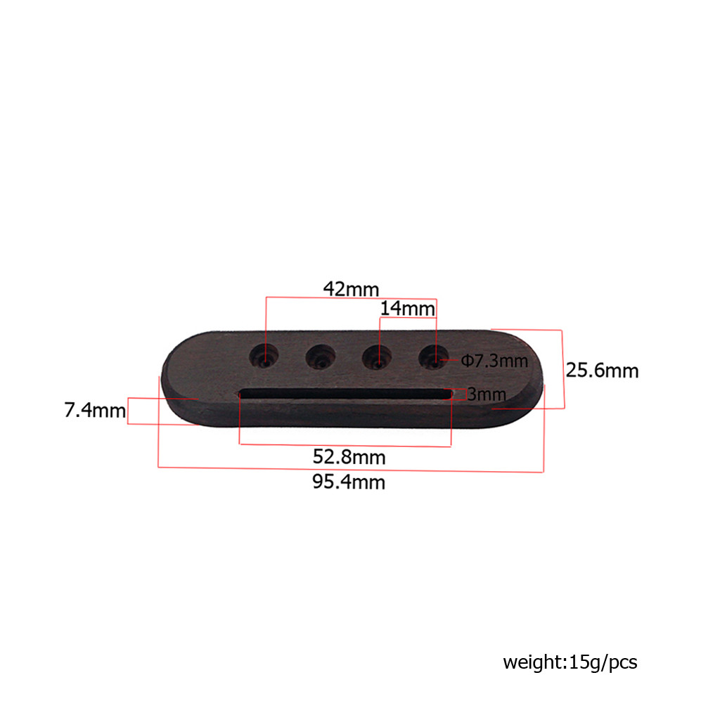 Rosewood 14MM Spacing 4 String Guitar Bridge Saddle High Durability