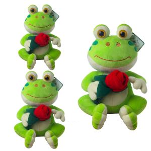 Wholesale Non - Toxic Stuffed Frog Toy Embroidery Logo Customized Color Soft Feeling from china suppliers
