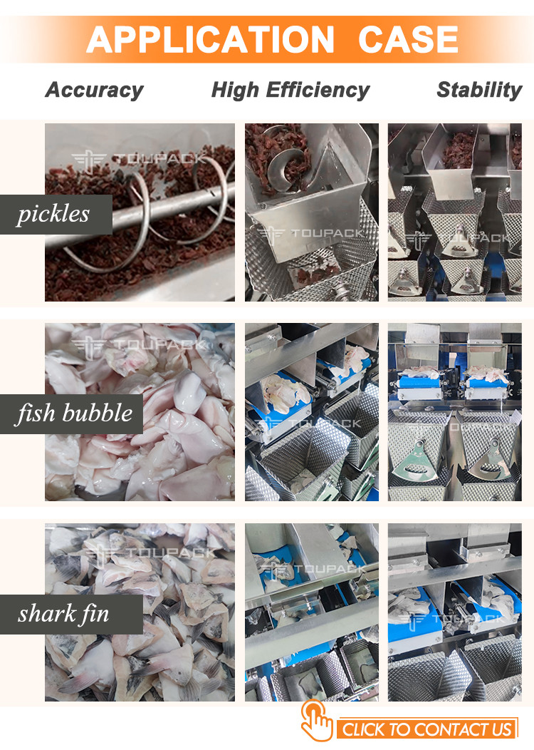 High Accuracy Plum Candy Kimchi Pickle Weighing Packing Machine Waterproof
