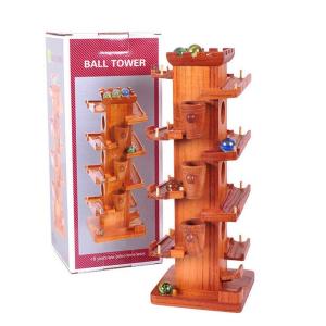 Wholesale Funny Marble Ball Run Wooden Towers Construction Educational For Children from china suppliers