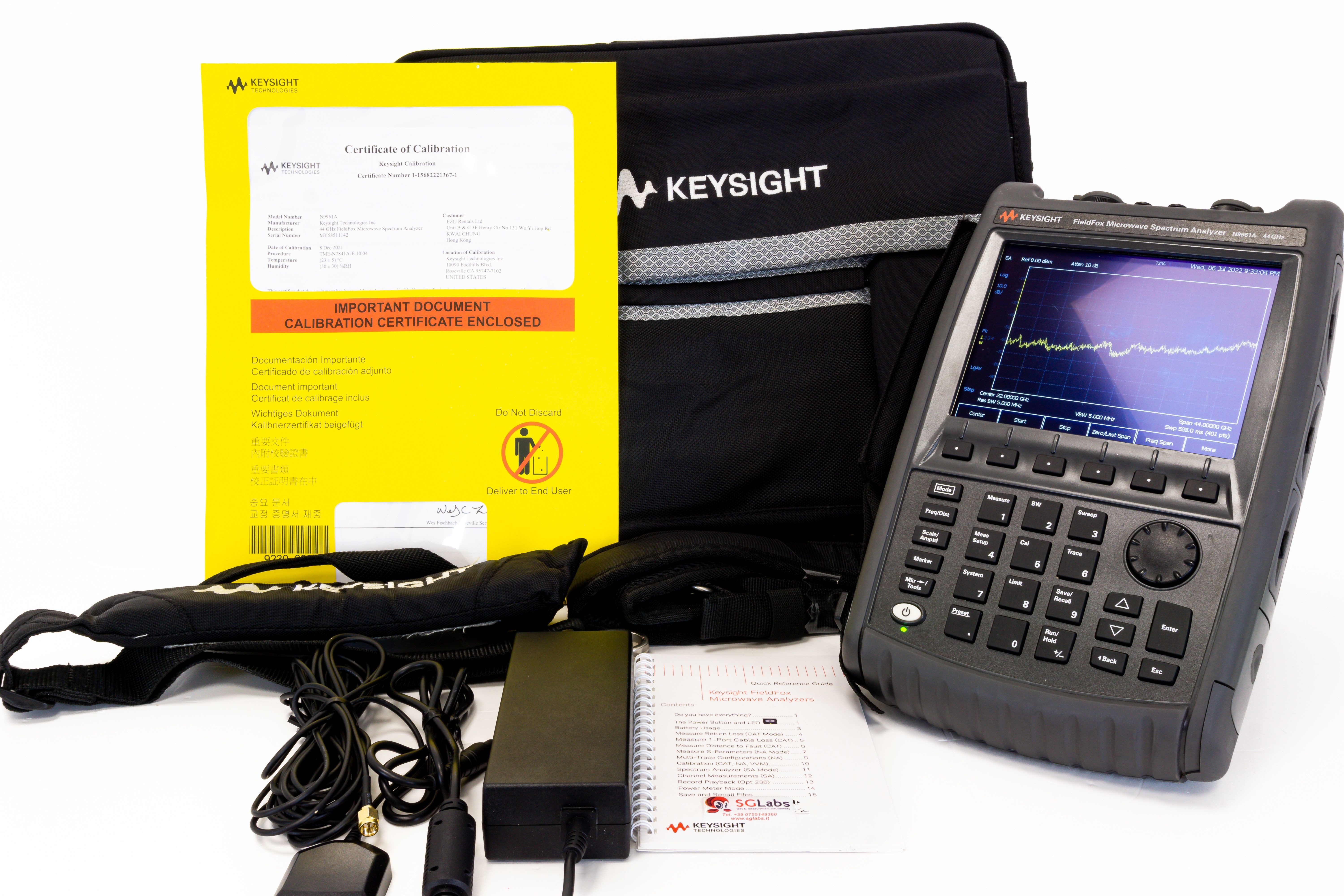 Portable Keysight N9961A FieldFox Handheld Microwave Spectrum Analyzer 44 GHz