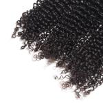 Kinky Curly Malaysian Hair Extensions Double Weft Natural Color