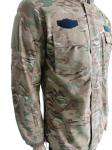 Fashion Camo Military Jacket with Zipper and Velcro for Comfortable Wear
