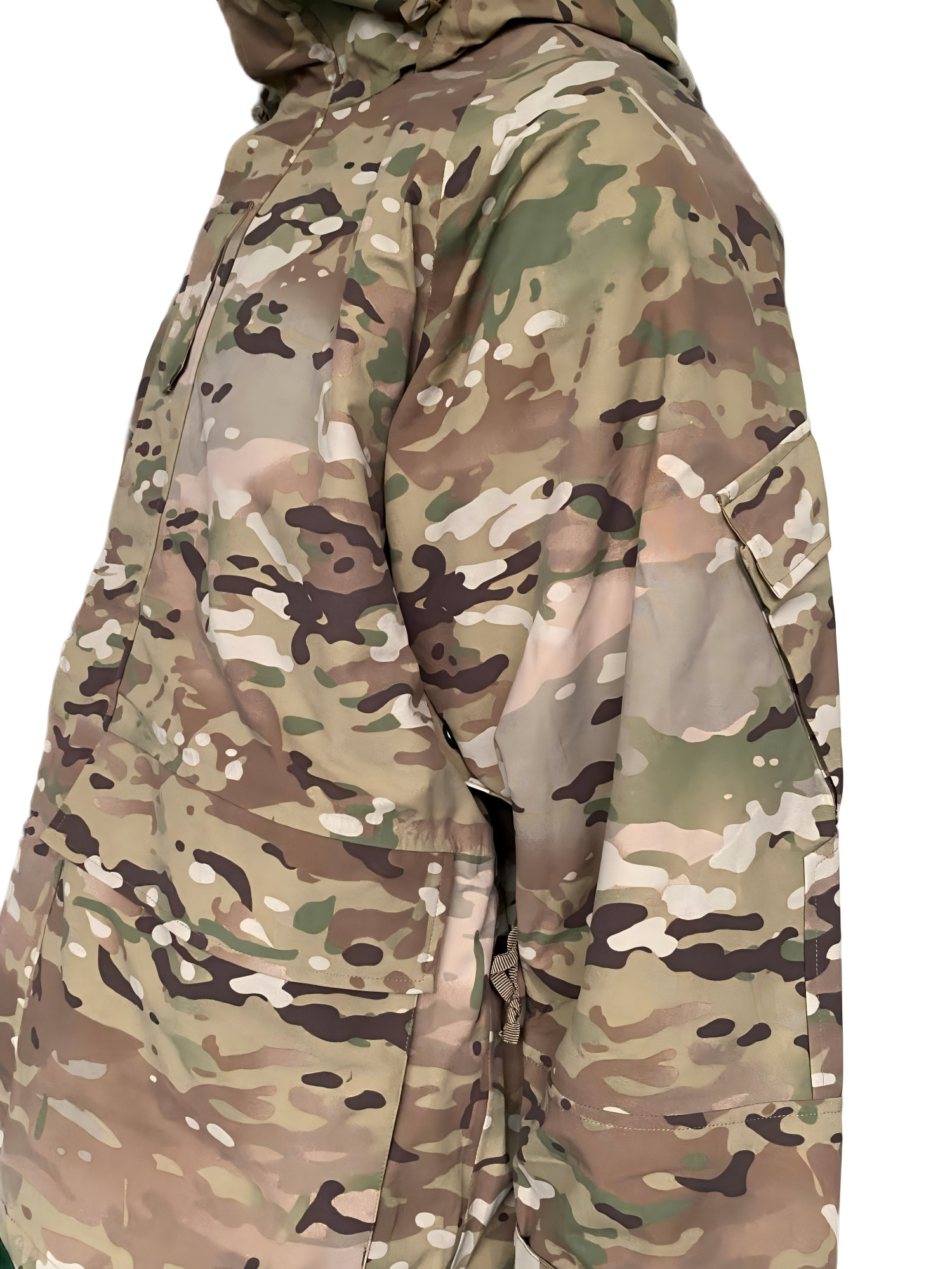 Tactical Camo Combat Set With Waterproof Insulated Grid Jacket For Winter Outdoor