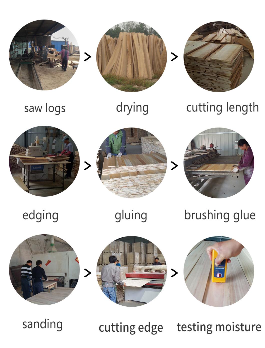 100mm-2440mm Natural Texture Solid Wood Furniture Poplar Plank Panel Edge Glued Board