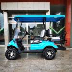 50mph Blue Golf Cart 4 Passenger All Terrain OEM Sale Price With 12 Inch Tires