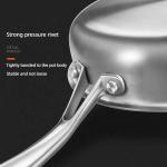 Custom Logo 304 Stainless Steel Frypan Non Stick Universal Oil Free With Glass