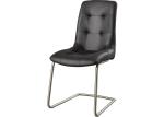 Contemporary 14.2KGS 89cm 61cm Black Leather Look Dining Chairs