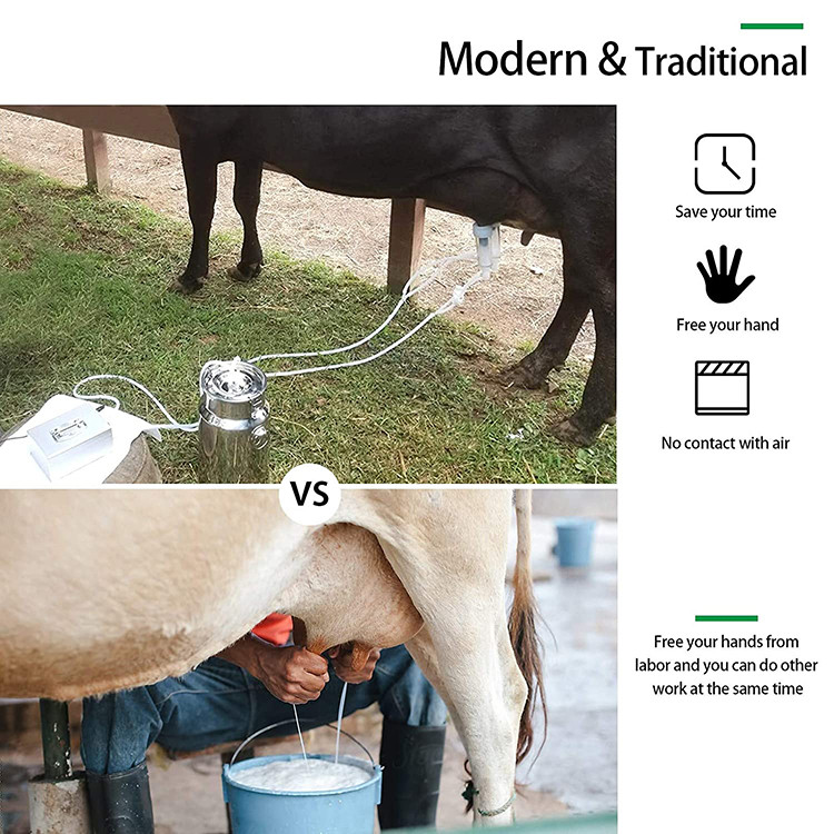 Household Auto Stop Device Electric Goat Milker For Cow Livestock