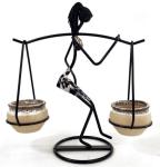 Creative African Girls Flowerpot Holder for Home Decoration