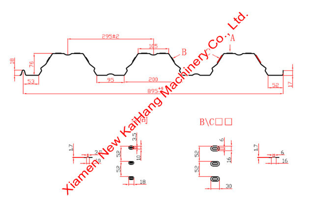 76mm Height Rib Floor Deck Roll Forming Machine For Composite Metal Deck Panel