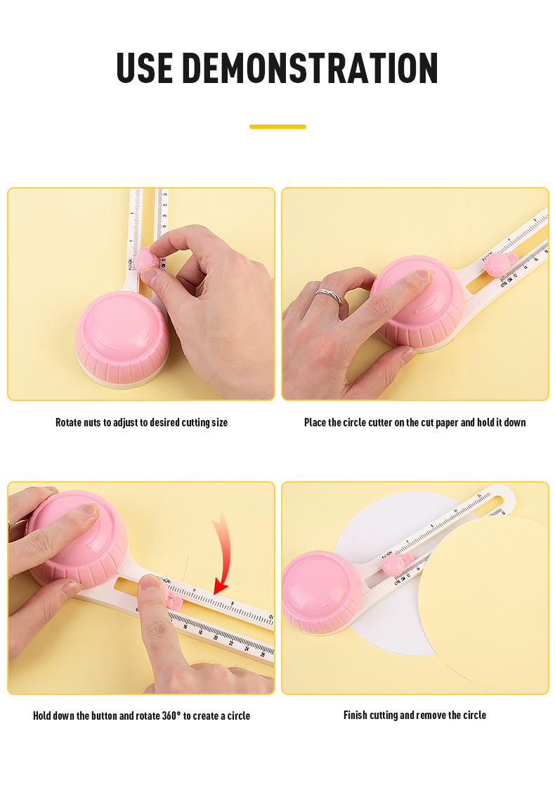 2023 Upgraded Mini Compass Circle Cutter Perfect for Home Office School Projects