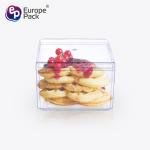 Custom ps hard transparent plastic wedding party candy cookie cake packaging