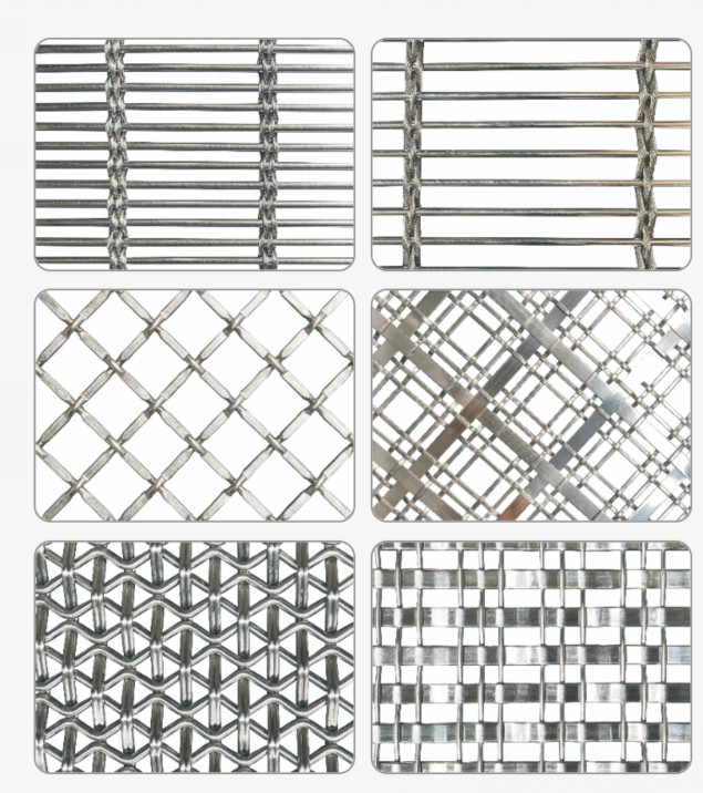 SGS 0.6m-1.5m stainless steel mesh cladding Facades Curtain Wall Metal Mesh
