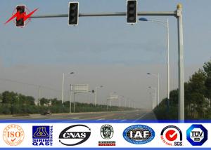 Wholesale 3m Expressway Traffic Light Pole , 1500mm Double Bracket Overpass Metal Light Poles from china suppliers