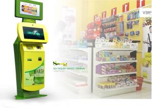 Wholesale LED Monitor, Wireless Internet Multi Media Ticketing / Card Printing Free Standing Kiosk from china suppliers