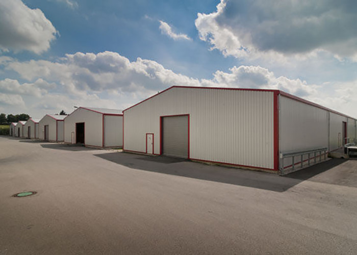 Prefabricated Steel Structure Frame Warehouse Building With Mezzanine Floor Insulation Roof Wall