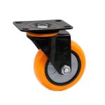 US 10/Piece Rotating Wheel 3inch Industrial Furniture Trolley Orange Single