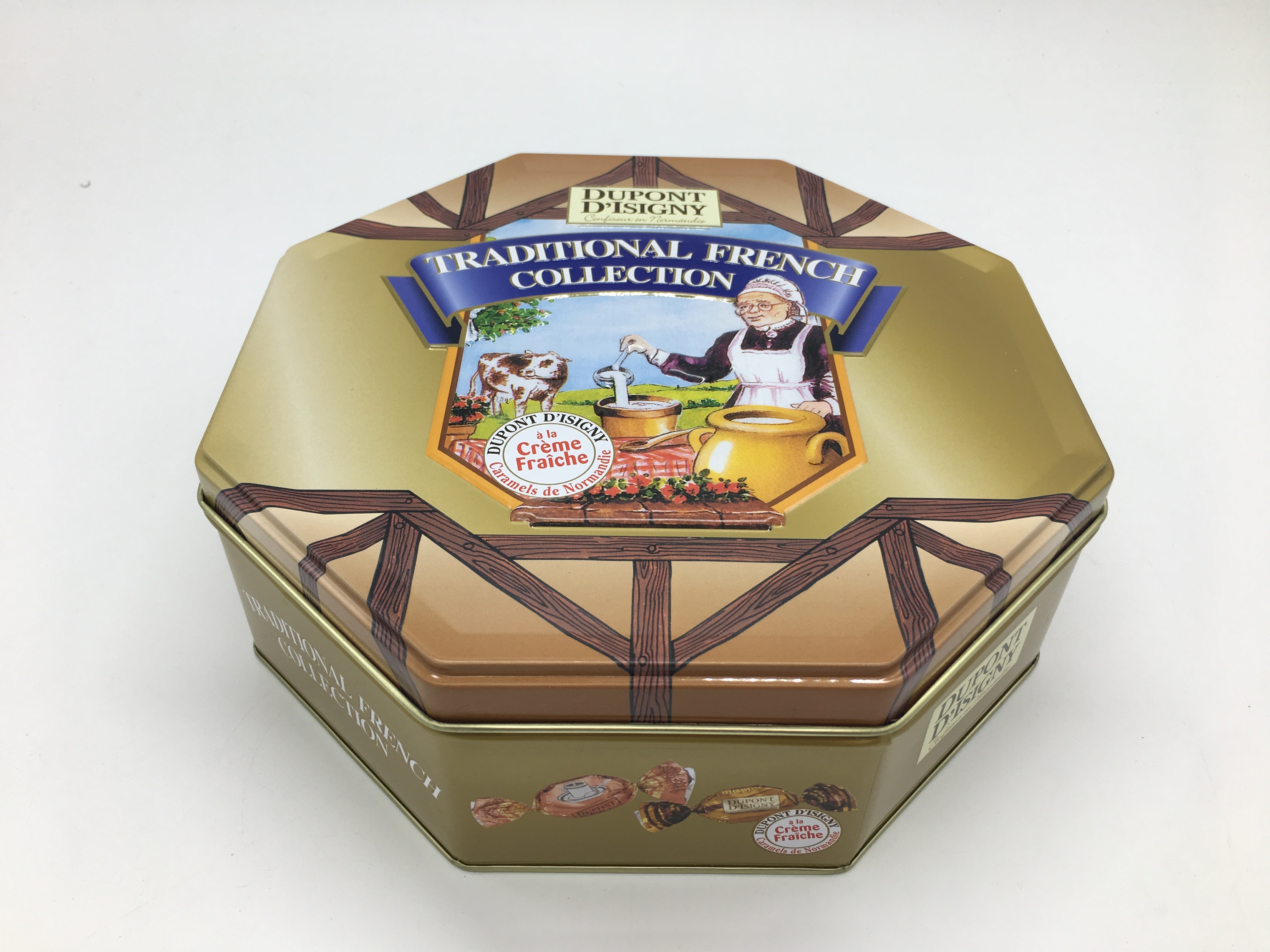 Full 3D Embossed Octagon Custom Candy Tins / Metal Tin Box With Food Grade Tray